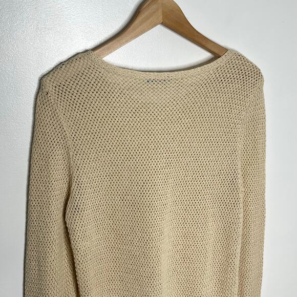 J. McLaughlin Long Sleeve Donna Sweater Womens Large Beige Linen Blend Neutral - Picture 8 of 10